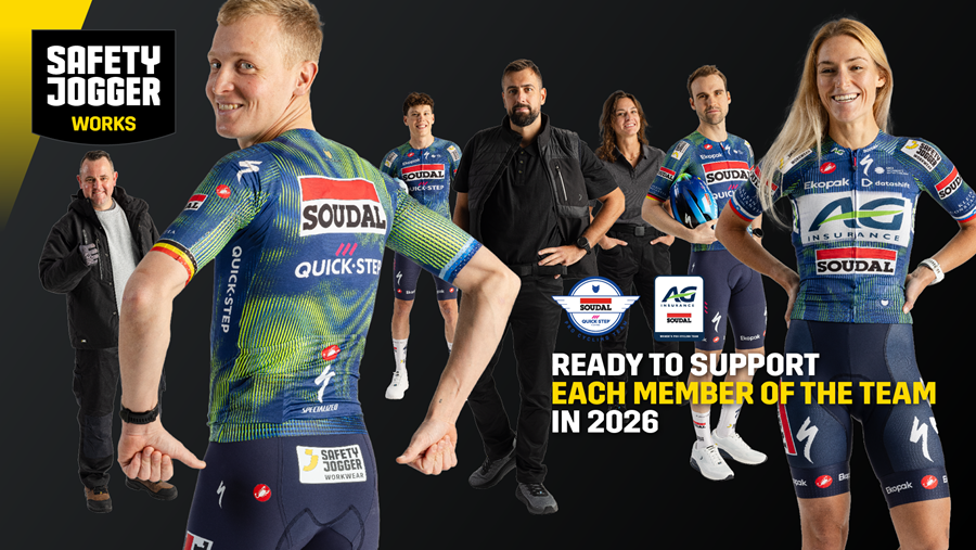 Safety Jogger breidt zichtbaarheid uit op teamkit Soudal Quick-Step